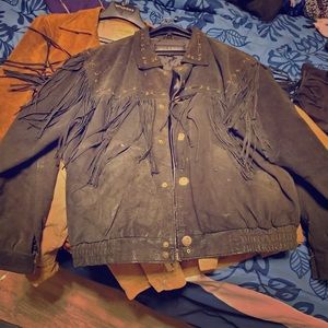 Wilson brand Men’s fringe suede jacket